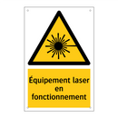 Équipement laser en fonctionnement