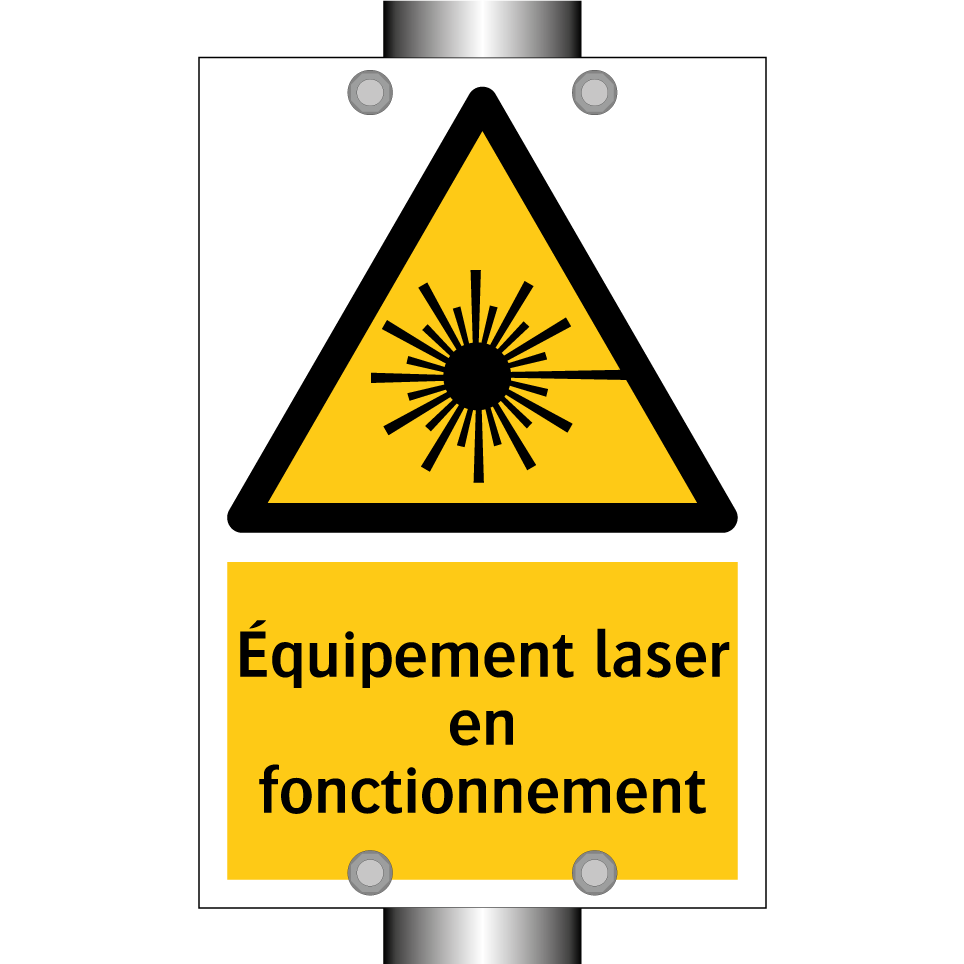 Équipement laser en fonctionnement