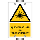 Équipement laser en fonctionnement