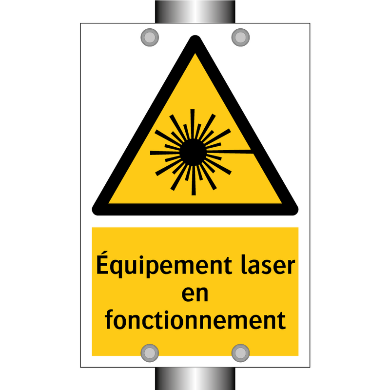 Équipement laser en fonctionnement