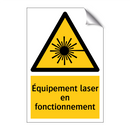 Équipement laser en fonctionnement