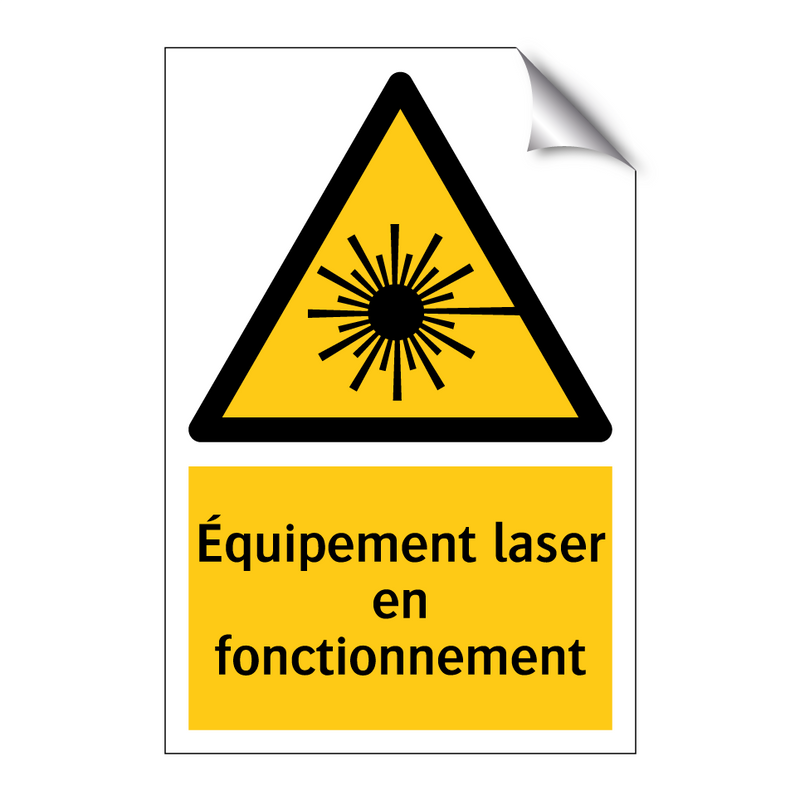 Équipement laser en fonctionnement