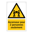 Ascenseur pour 2 personnes seulement