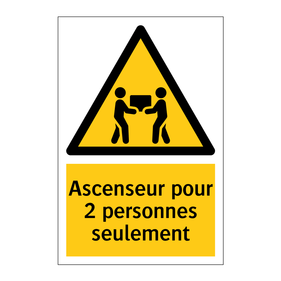 Ascenseur pour 2 personnes seulement