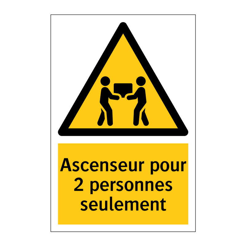 Ascenseur pour 2 personnes seulement