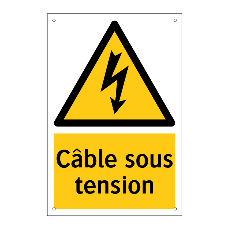 Câble sous tension