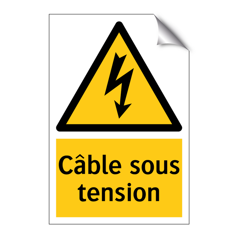 Câble sous tension