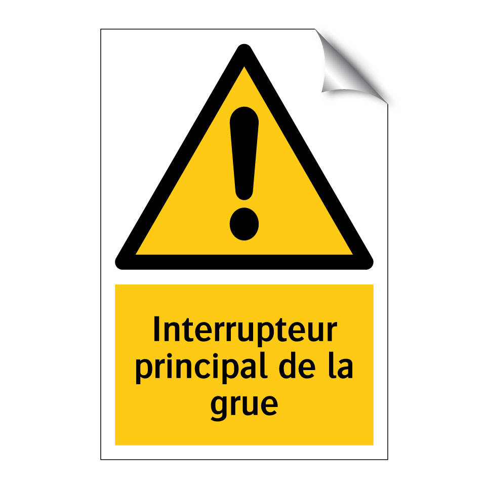 Interrupteur principal de la grue