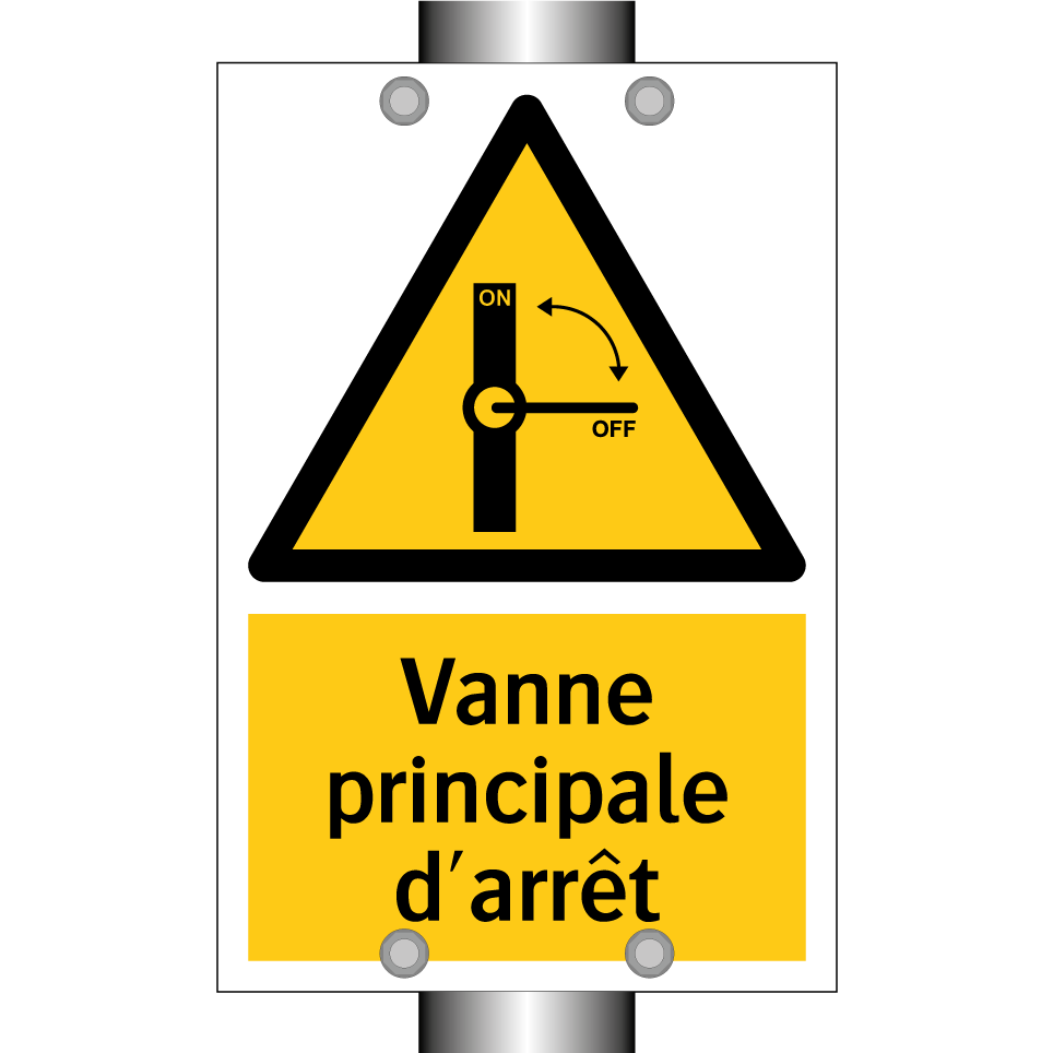 Vanne principale d'arrêt
