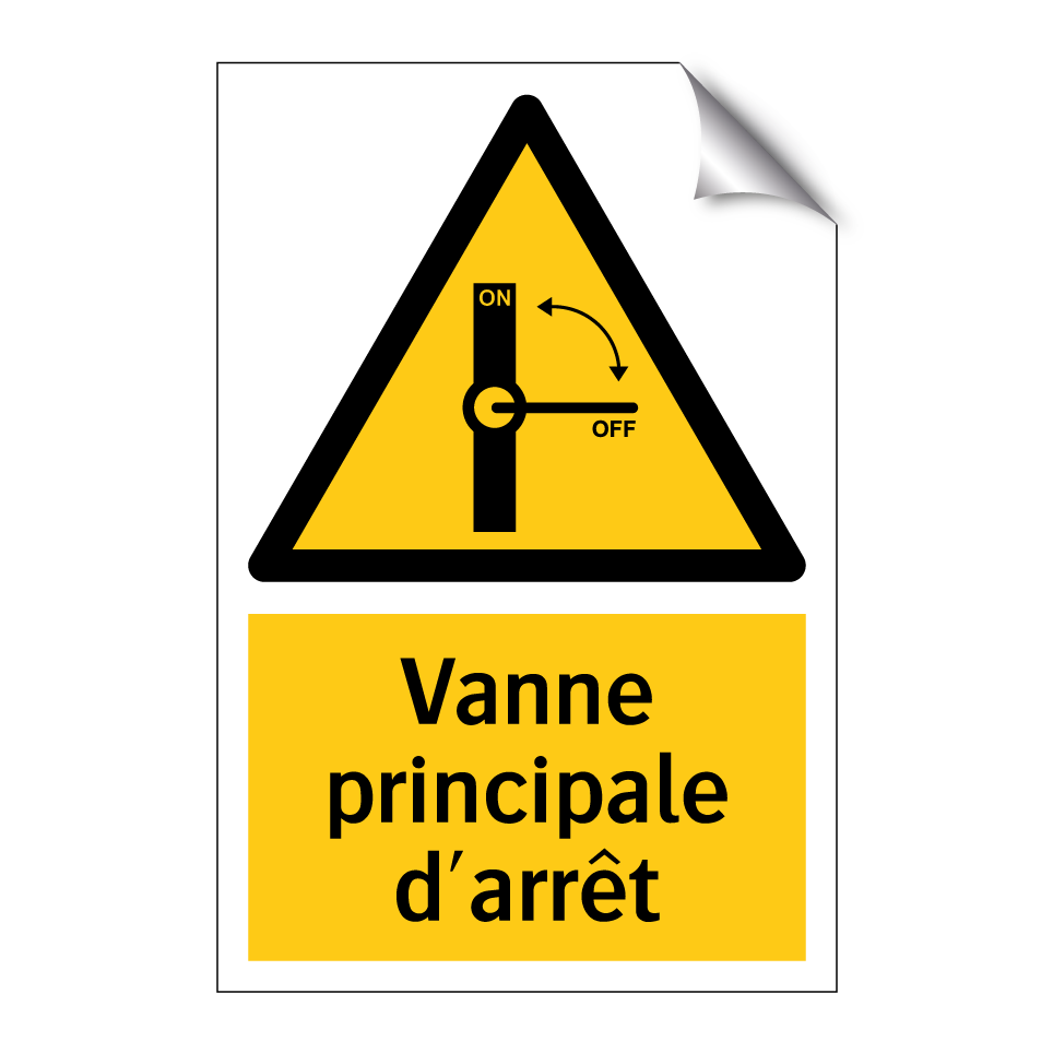 Vanne principale d'arrêt