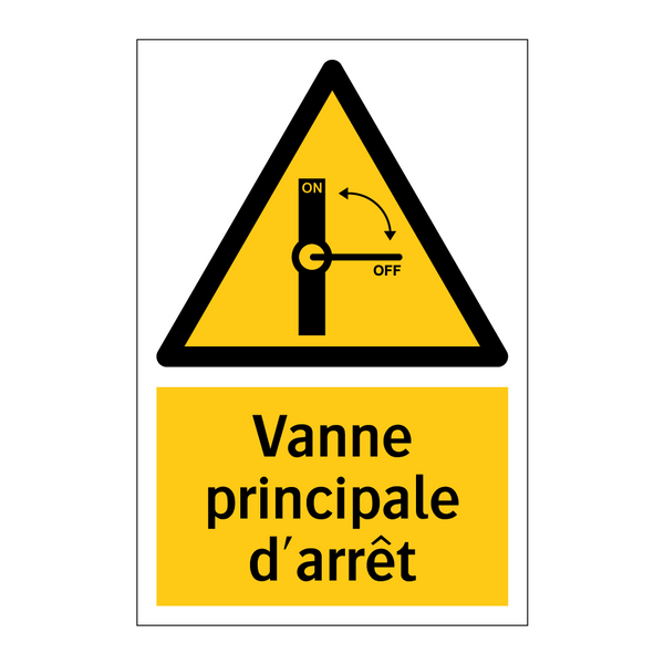 Vanne principale d'arrêt
