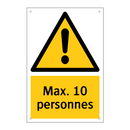 Max. 10 personnes