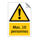 Max. 10 personnes
