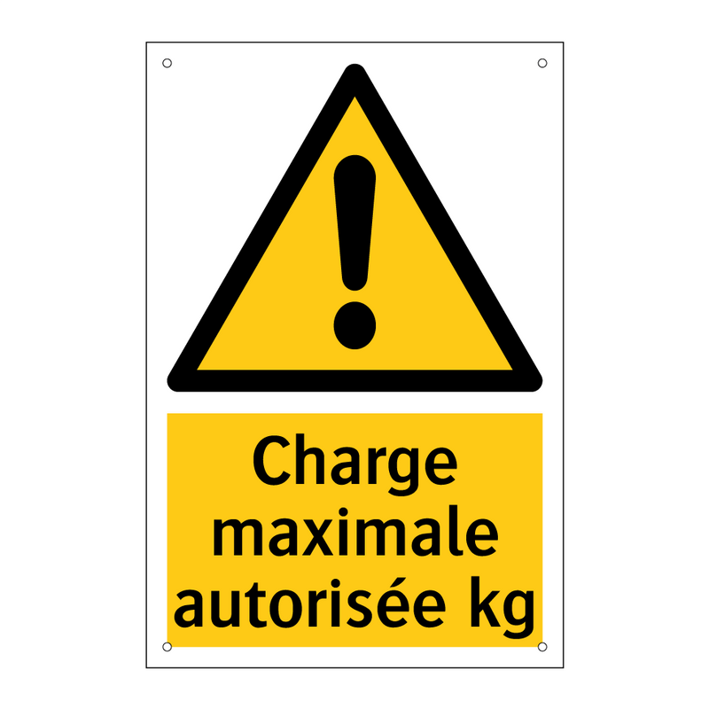Charge maximale autorisée kg