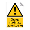 Charge maximale autorisée kg