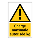 Charge maximale autorisée kg