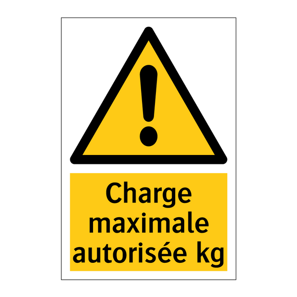 Charge maximale autorisée kg