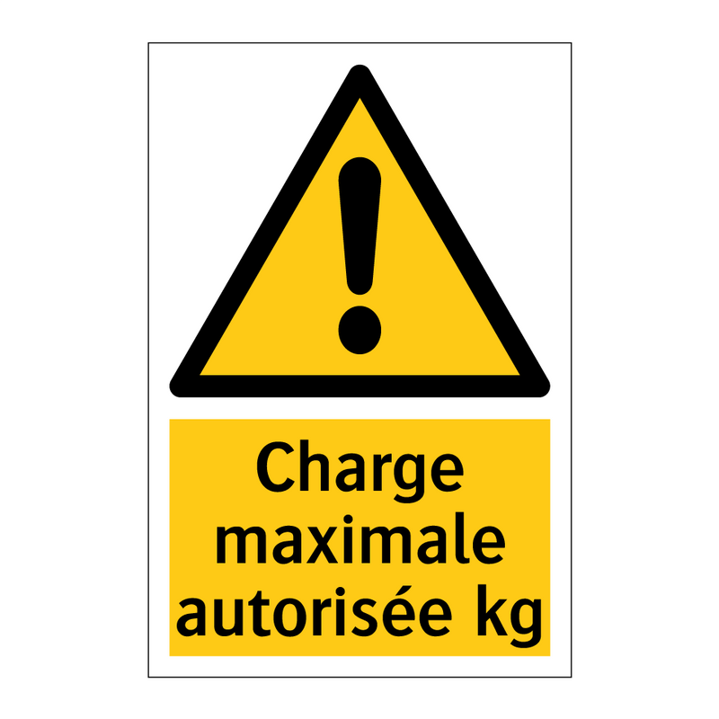 Charge maximale autorisée kg