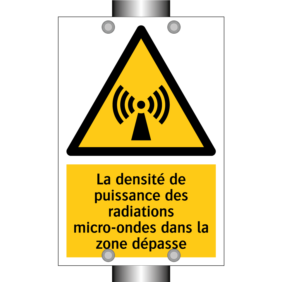 La densité de puissance des radiations micro-ondes dans la zone dépasse
