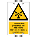 La densité de puissance des radiations micro-ondes dans la zone dépasse