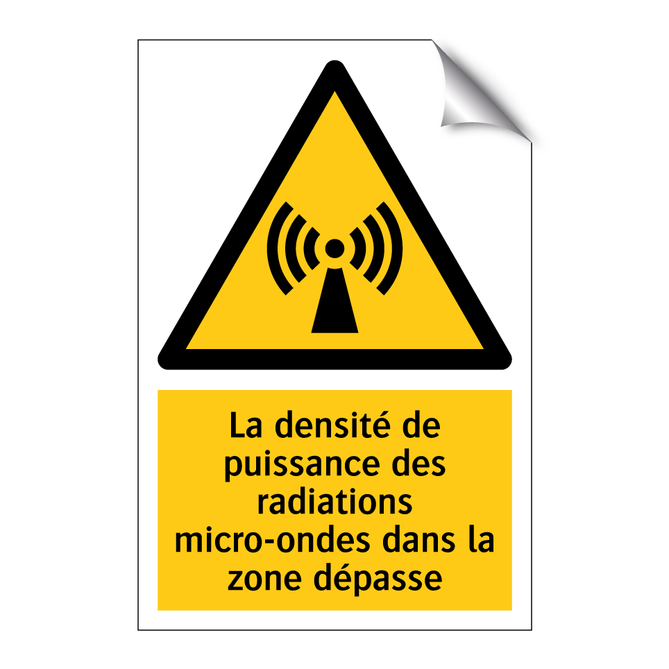La densité de puissance des radiations micro-ondes dans la zone dépasse
