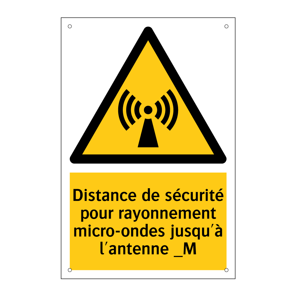 Distance de sécurité pour rayonnement micro-ondes jusqu'à l'antenne _M