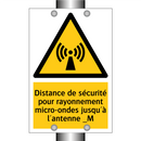 Distance de sécurité pour rayonnement micro-ondes jusqu'à l'antenne _M