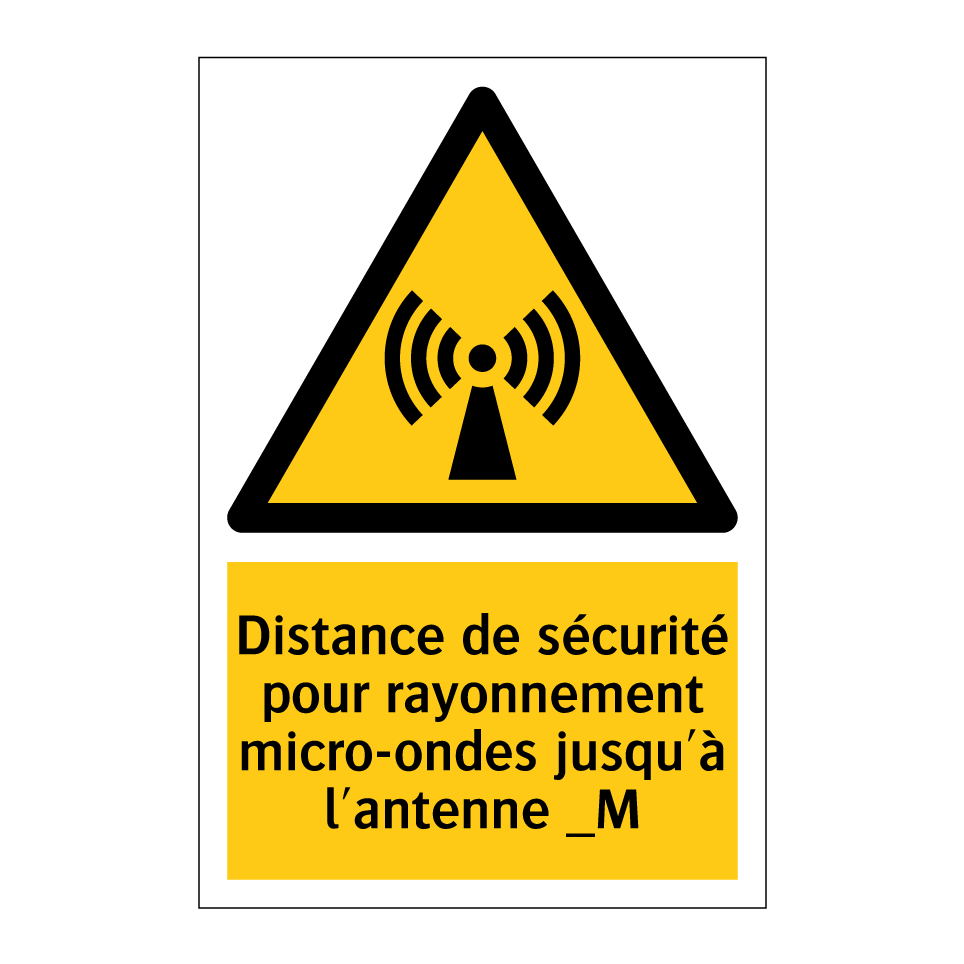 Distance de sécurité pour rayonnement micro-ondes jusqu'à l'antenne _M