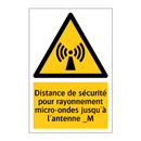 Distance de sécurité pour rayonnement micro-ondes jusqu'à l'antenne _M
