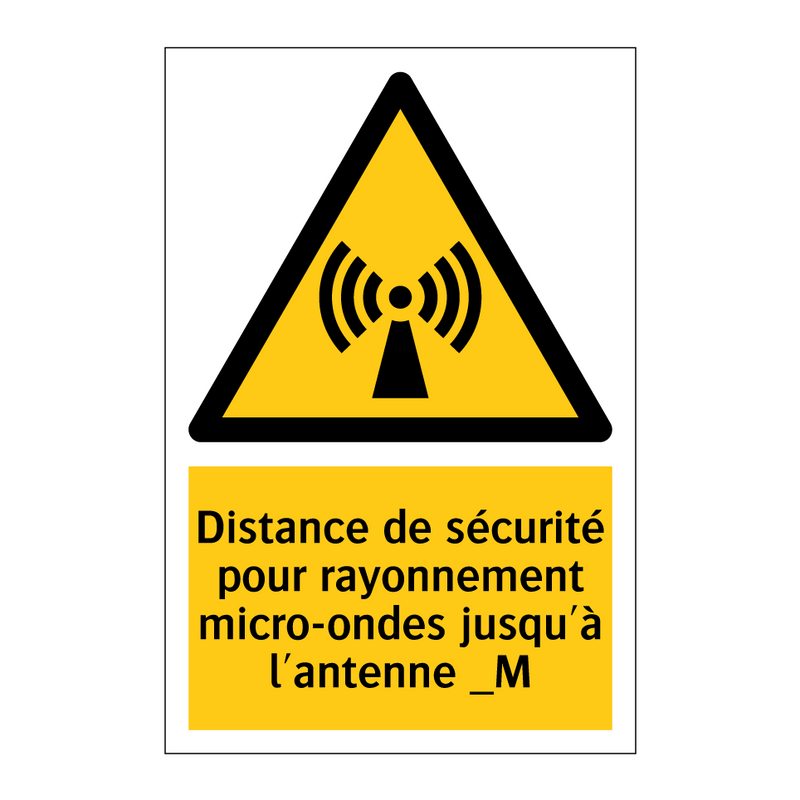 Distance de sécurité pour rayonnement micro-ondes jusqu'à l'antenne _M
