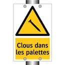 Clous dans les palettes
