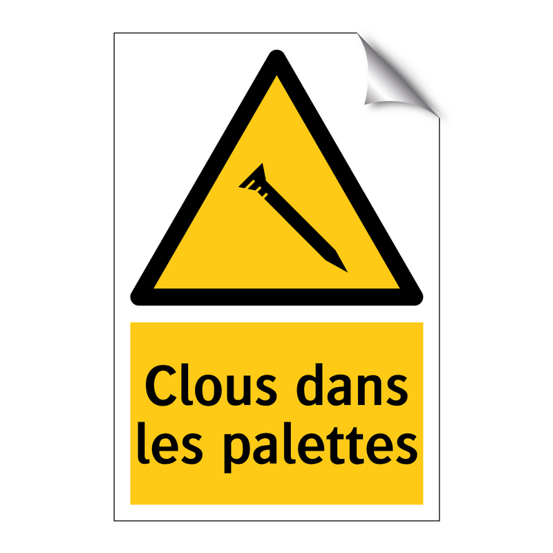 Clous dans les palettes