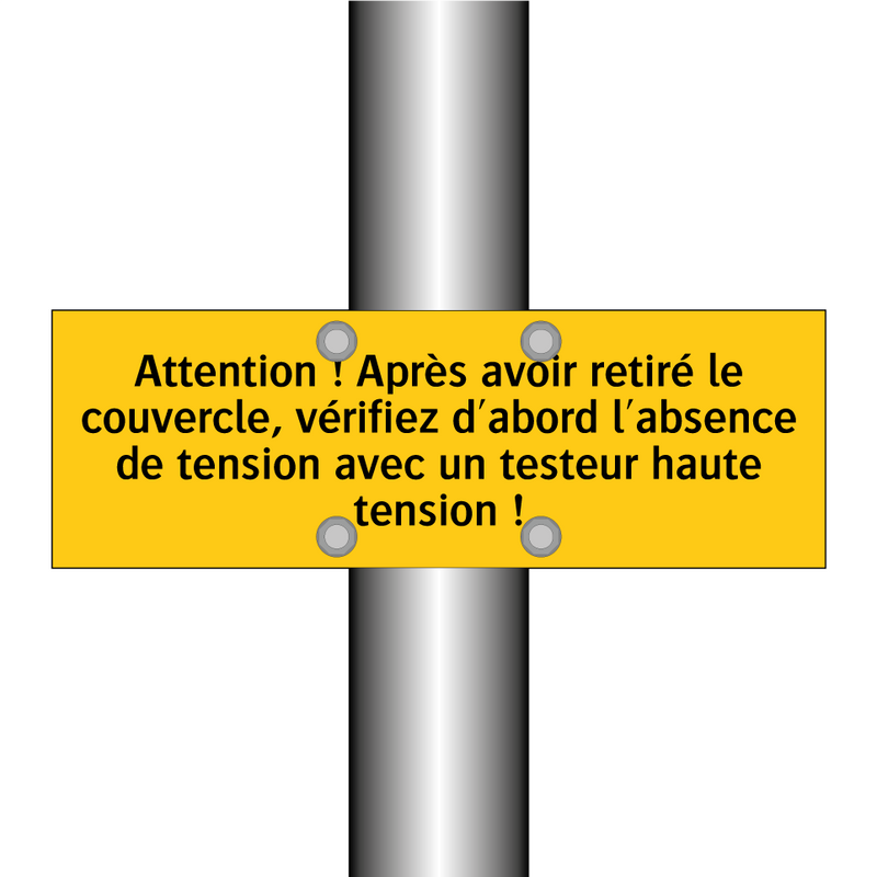 Attention ! Après avoir retiré le couvercle, vérifiez d'abord l'absence de tension avec un testeur haute tension !