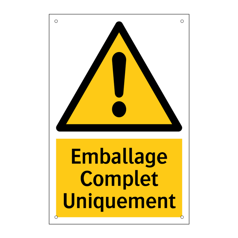 Emballage Complet Uniquement