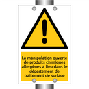 La manipulation ouverte de produits chimiques allergènes a lieu dans le département de traitement de surface