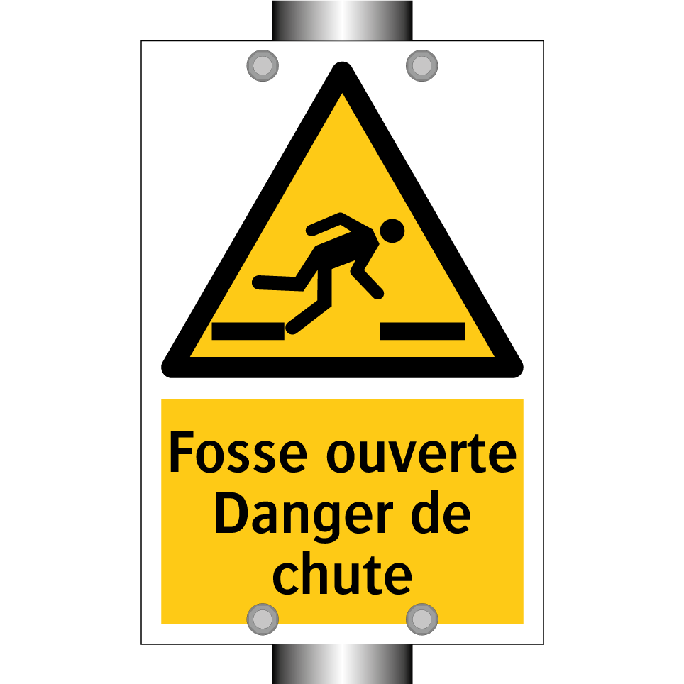 Fosse ouverte Danger de chute