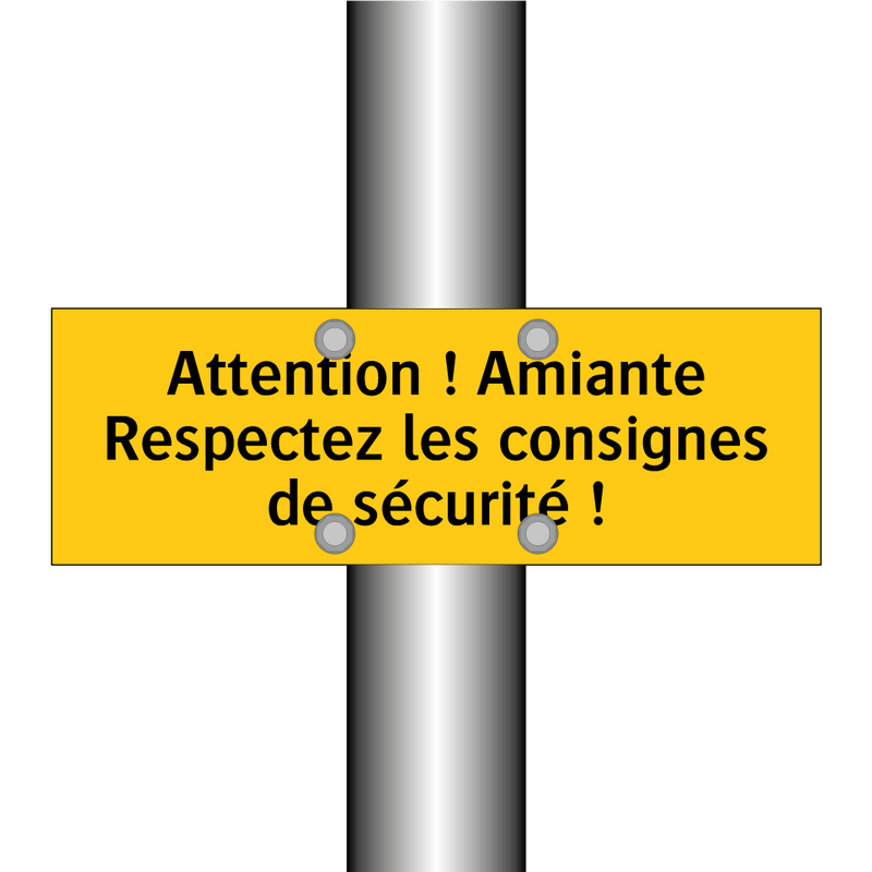 Attention ! Amiante Respectez les consignes de sécurité !