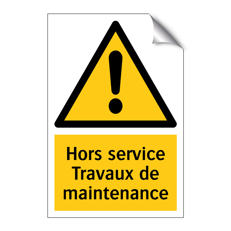 Hors service Travaux de maintenance