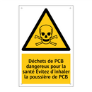Déchets de PCB dangereux pour la santé Évitez d'inhaler la poussière de PCB