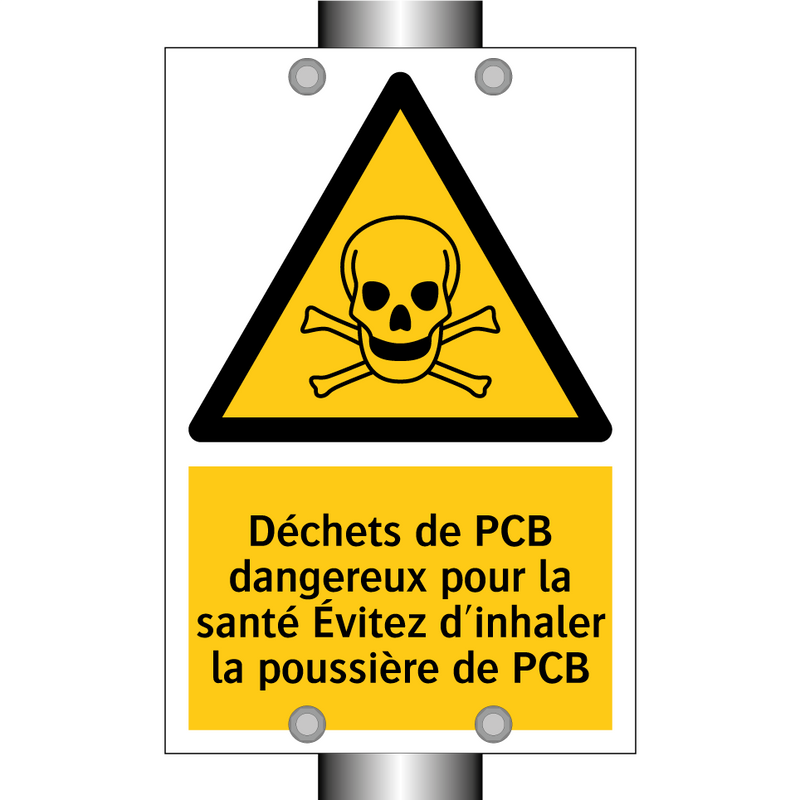 Déchets de PCB dangereux pour la santé Évitez d'inhaler la poussière de PCB