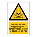 Déchets de PCB dangereux pour la santé Évitez d'inhaler la poussière de PCB