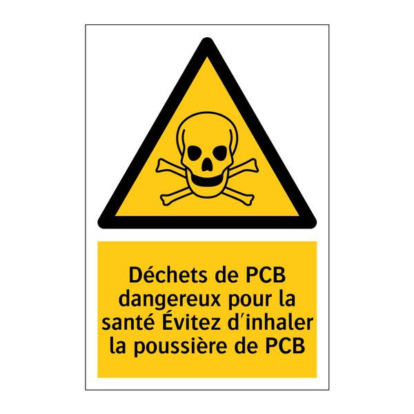 Déchets de PCB dangereux pour la santé Évitez d'inhaler la poussière de PCB