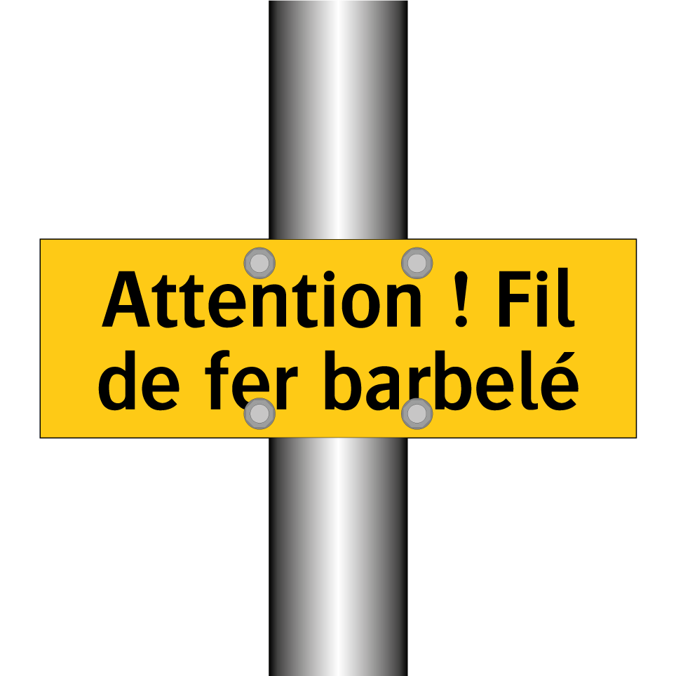 Attention ! Fil de fer barbelé