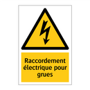 Raccordement électrique pour grues