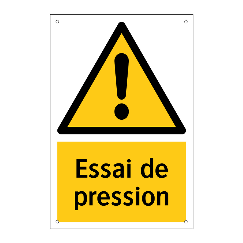 Essai de pression