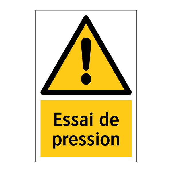Essai de pression