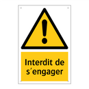 Interdit de s'engager