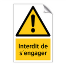 Interdit de s'engager