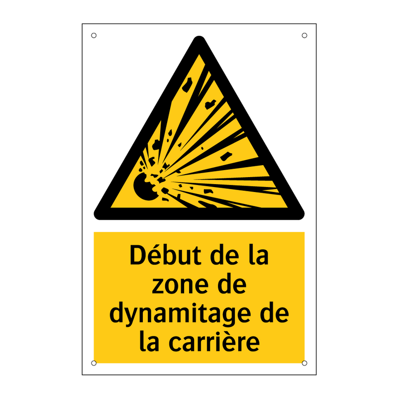 Début de la zone de dynamitage de la carrière