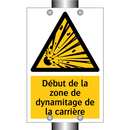 Début de la zone de dynamitage de la carrière